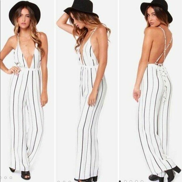 Faithful the brand striped shutterbabe tilbury jumpsuit size small - Picture 2 of 7